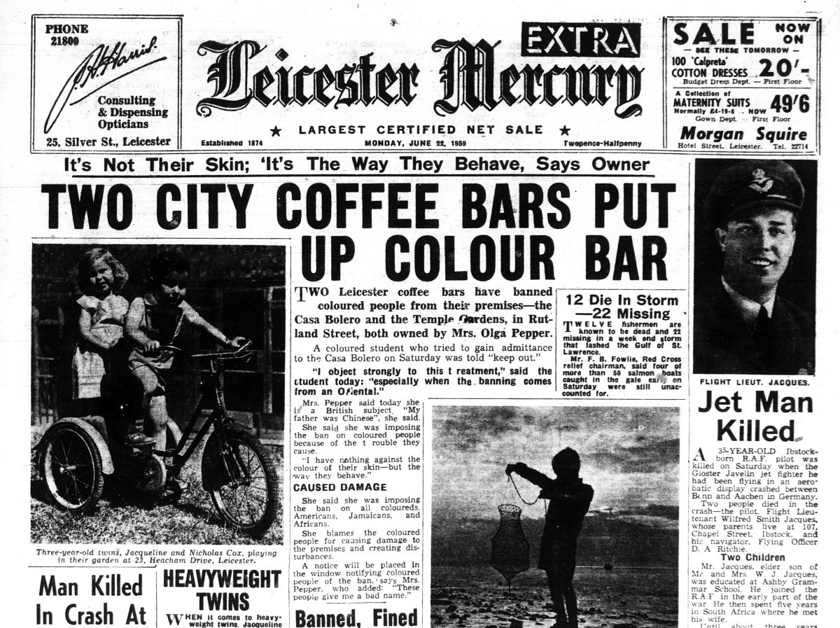 Two City Coffee Bars Put Up Colour Bar